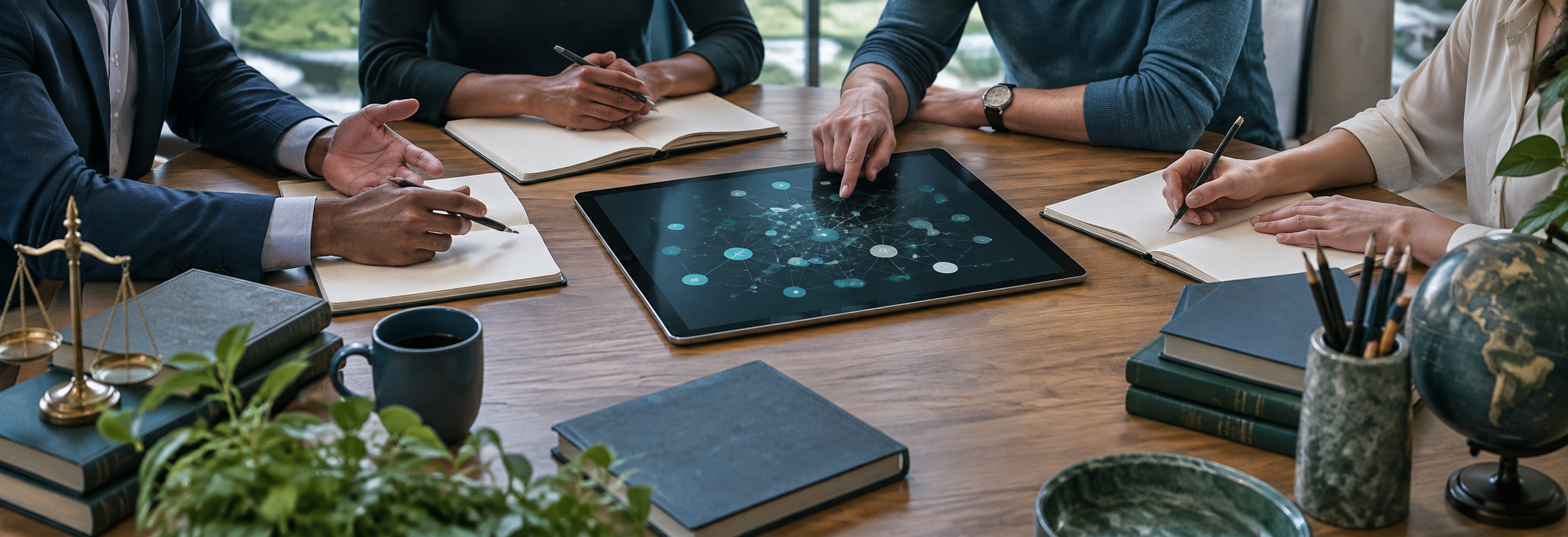 Legal research and expert collaboration — conceptual illustration
